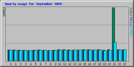 Hourly usage for September 2025