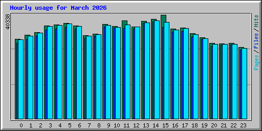 Hourly usage for March 2026