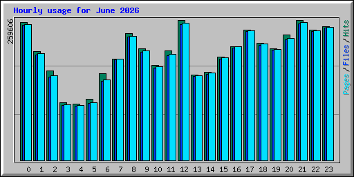 Hourly usage for June 2026